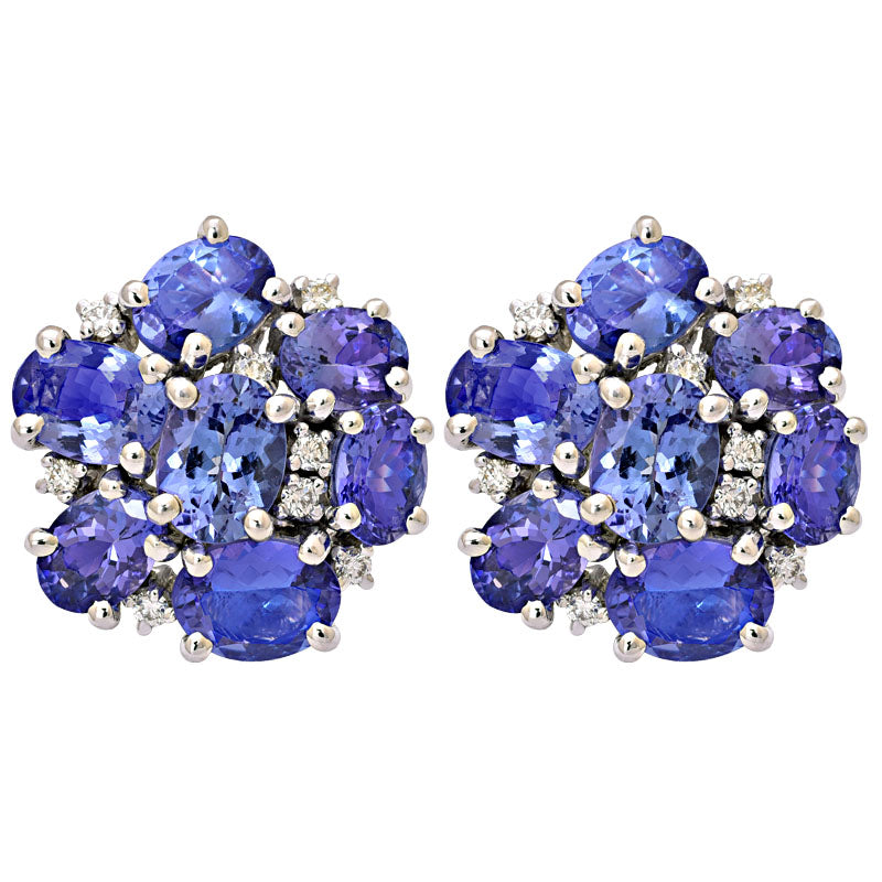 Earrings - Tanzanite and Diamond | Singhvi Jewels