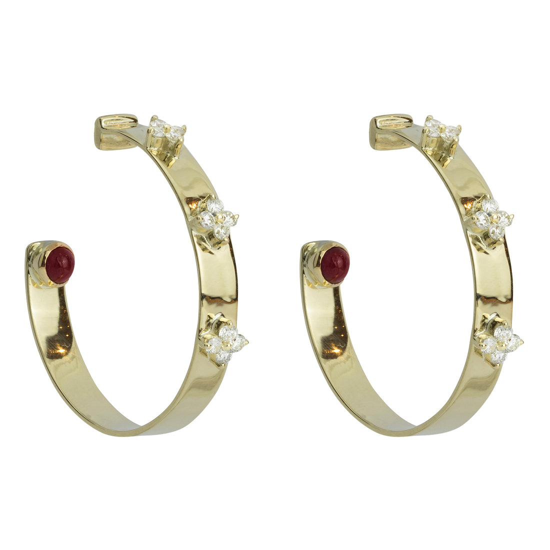 Earrings - Diamond and Ruby | Singhvi Jewels