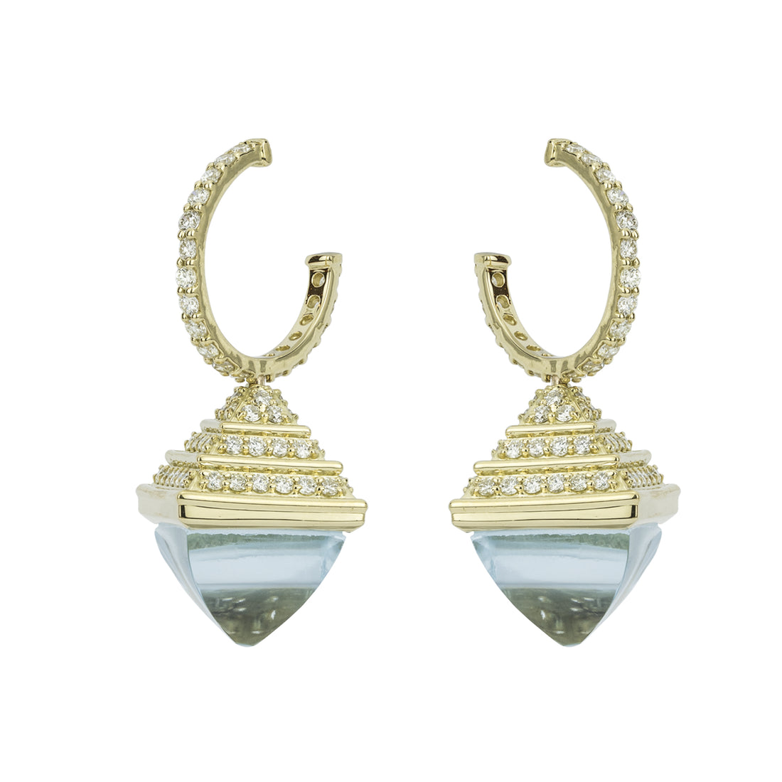 Earrings - Blue Topaz and Diamond | Singhvi Jewels