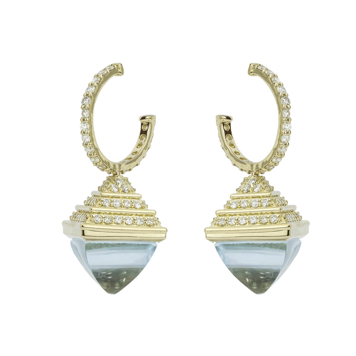 Earrings - Blue Topaz And Diamond (2263E) | Singhvi Jewels