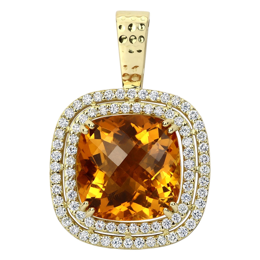 Pendant - Citrine and Diamond | Singhvi Jewels