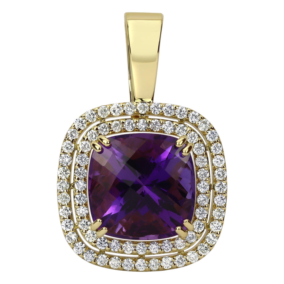 Pendant - Amethyst and Diamond | Singhvi Jewels