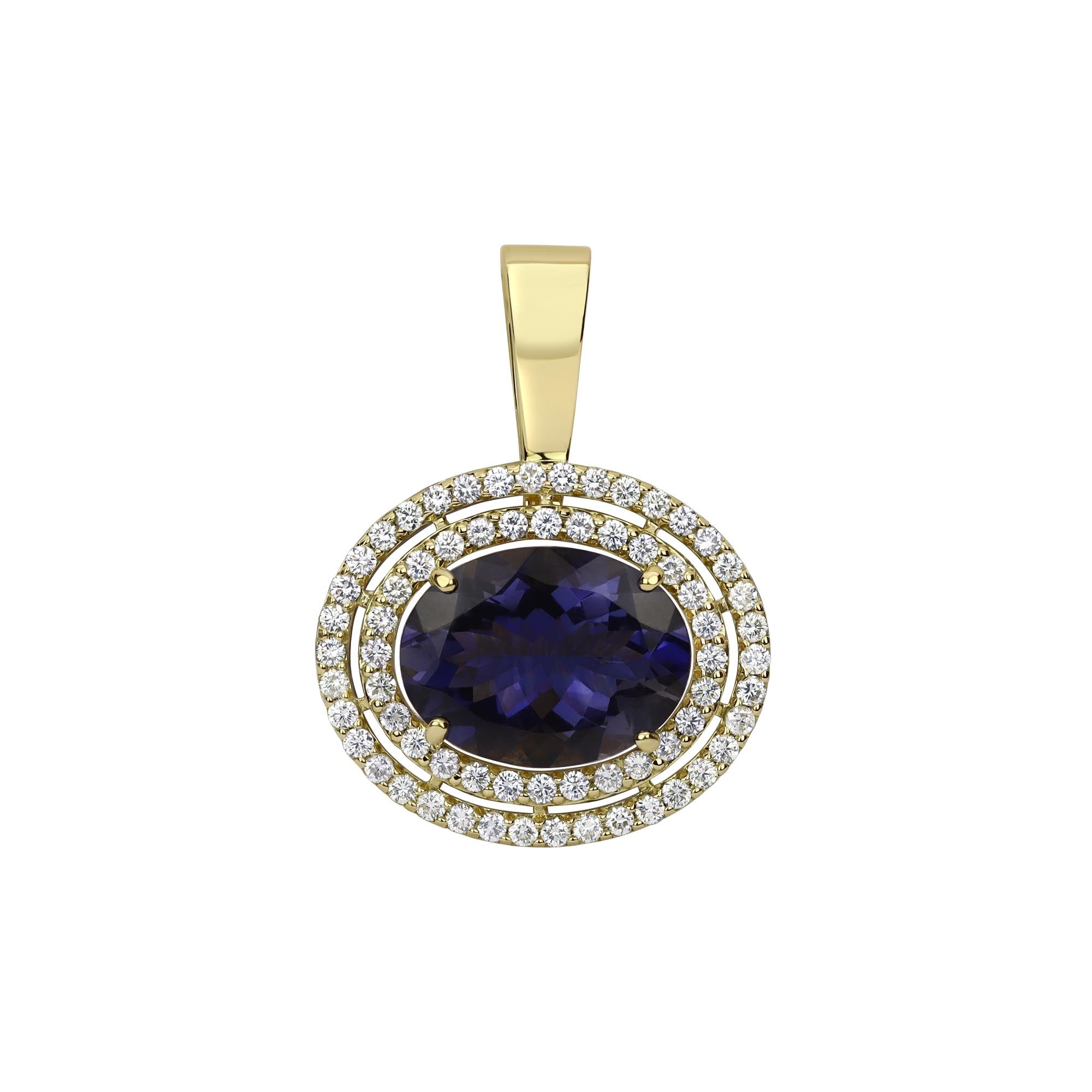 Repair - Pendant - Iolite And Diamond (2284F) | Singhvi Jewels