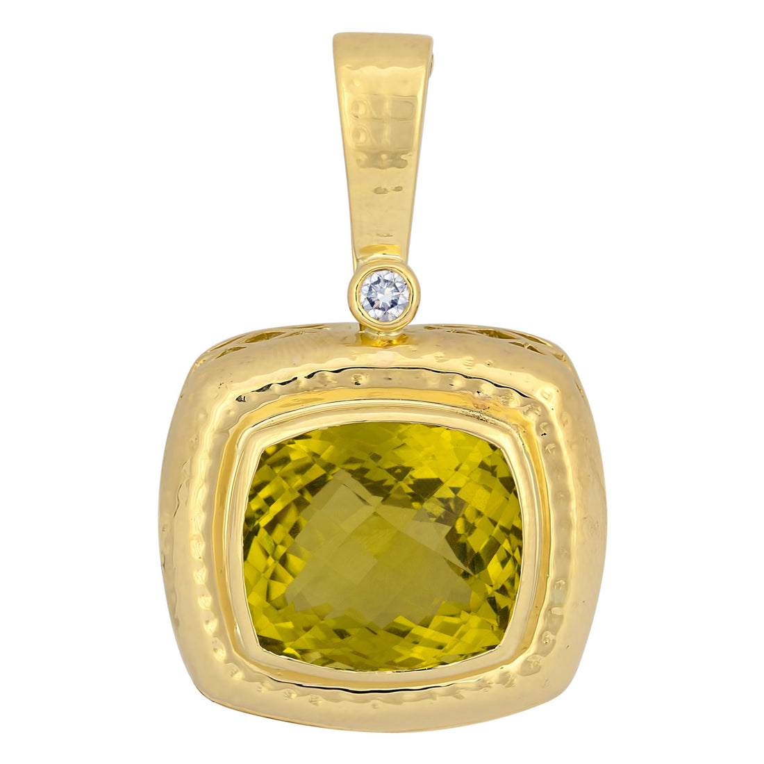 Pendant - Lemon Quartz and Diamond | Singhvi Jewels
