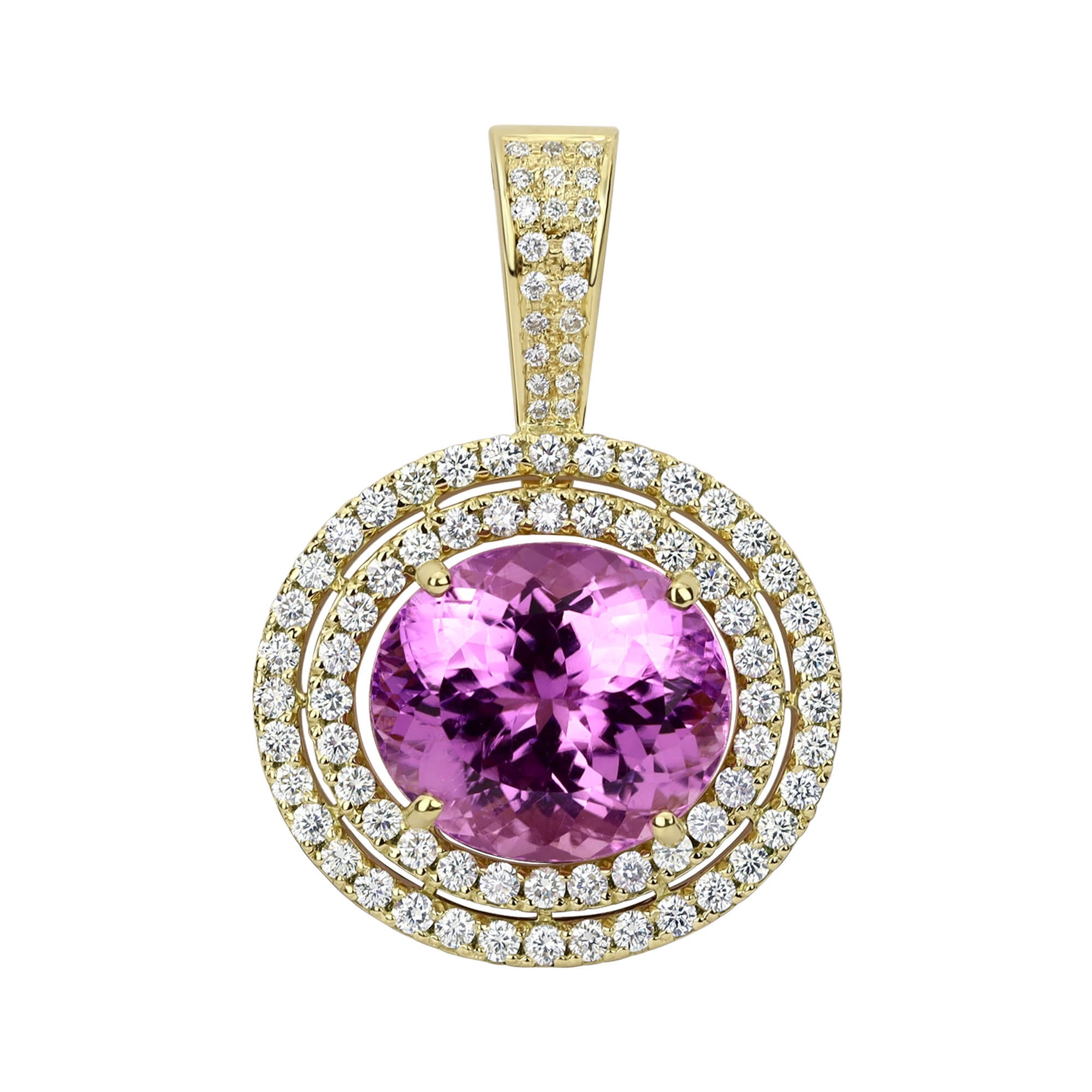 Pendant - Kunzite And Diamond (2284J) | Singhvi Jewels