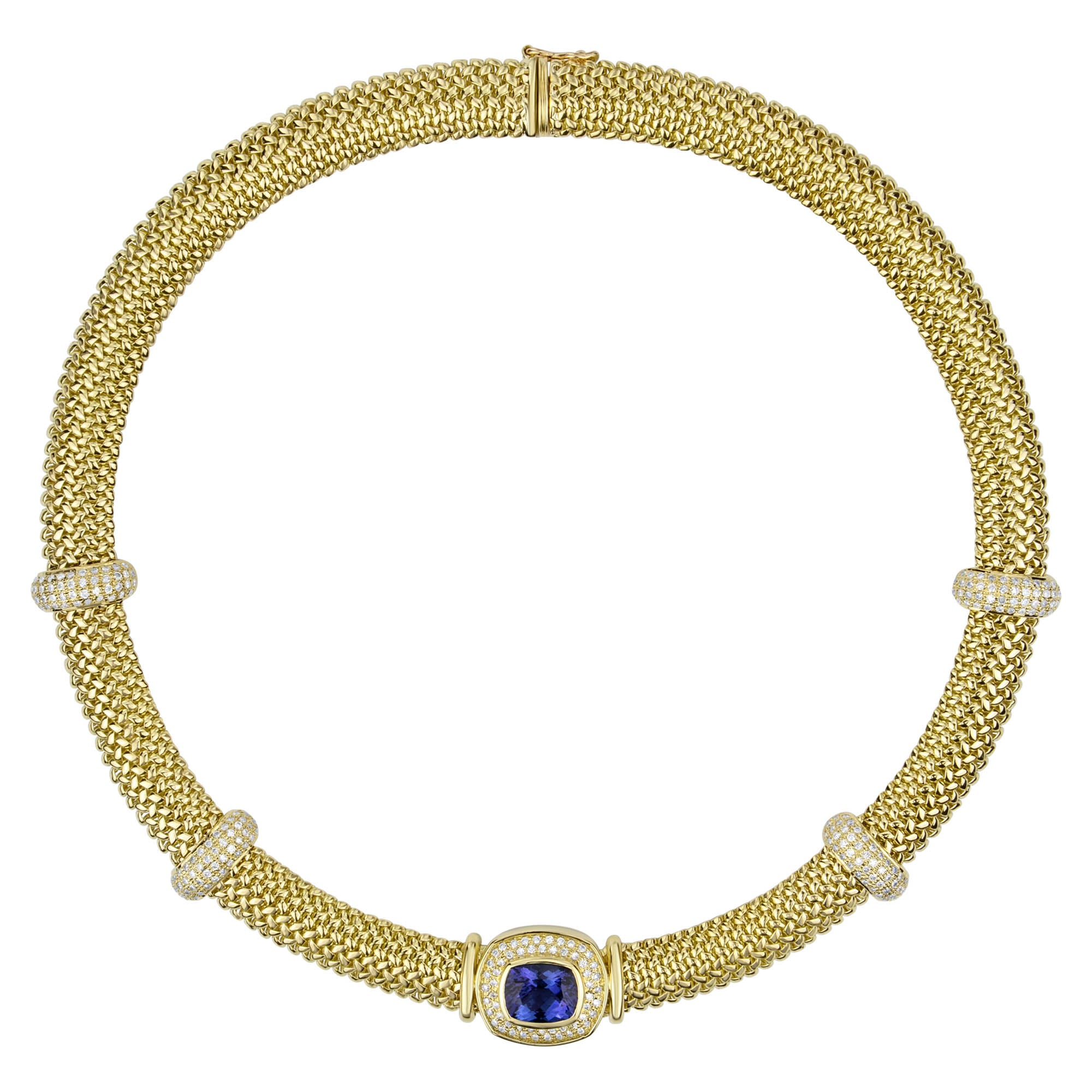 Necklace - Tanzanite And Diamond (2289E) | Singhvi Jewels