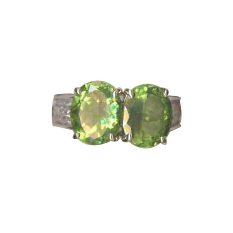 Ring- Peridot And Diamond