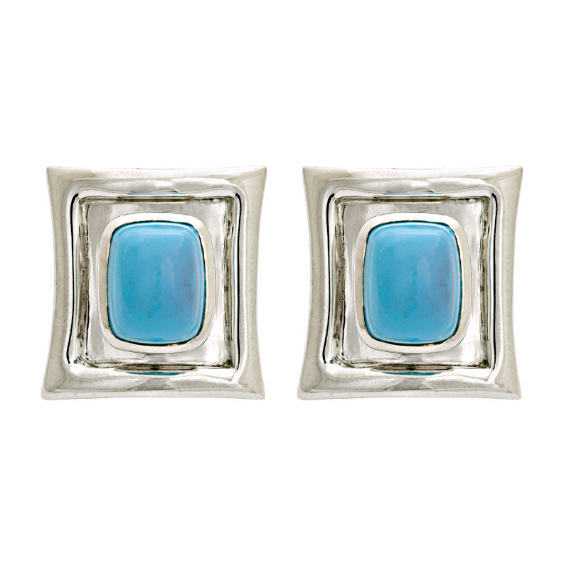 Earrings-Turquoise in Silver