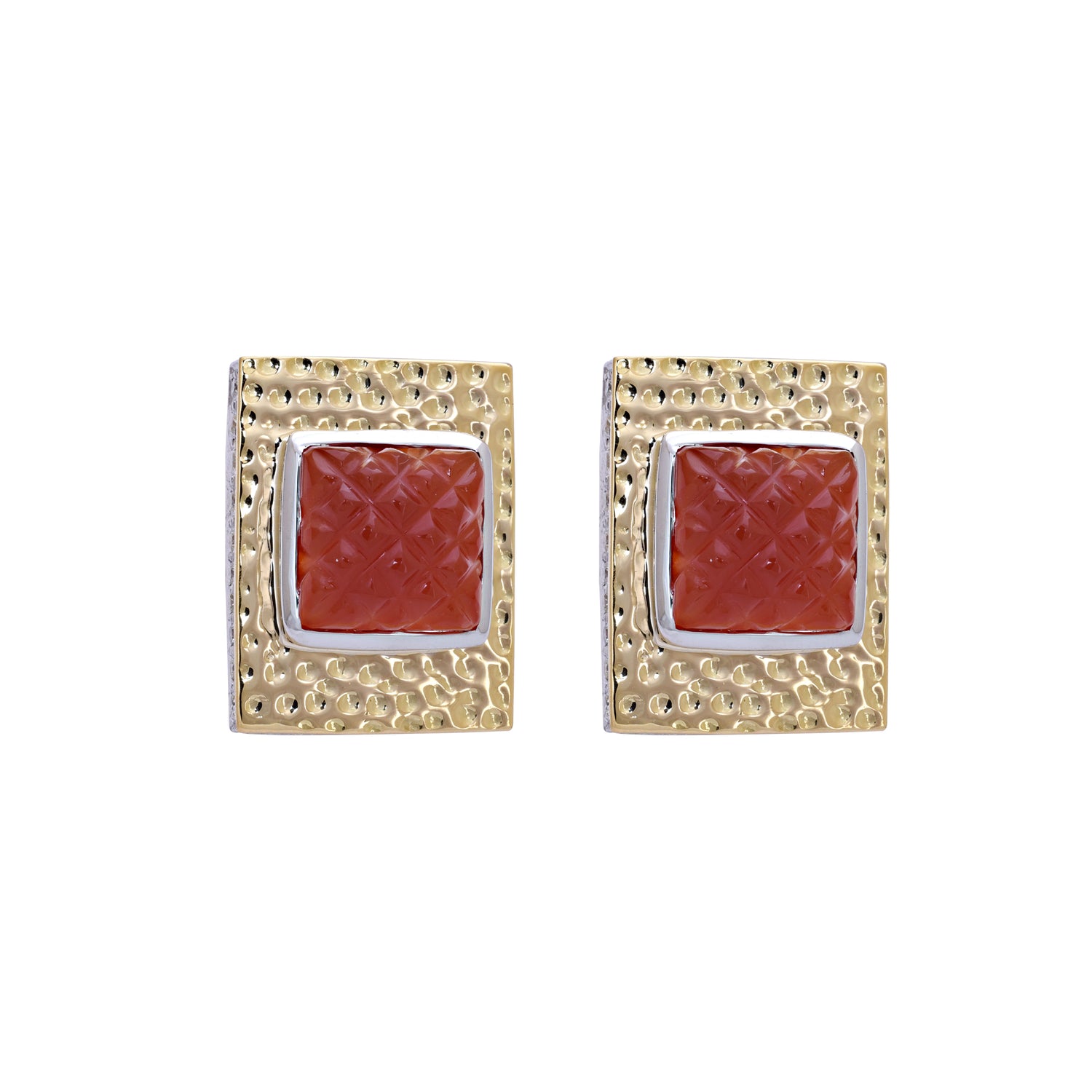 Earrings- Cornelian And Diamond | Singhvi Jewels