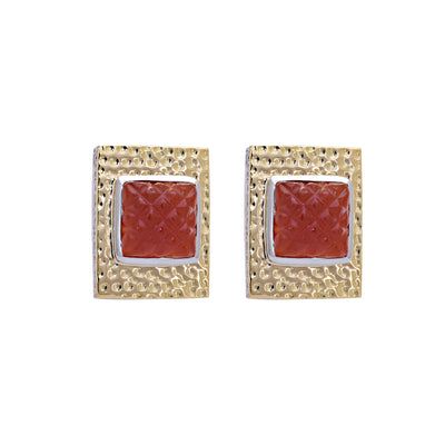 Earrings - Cornelian And Diamond