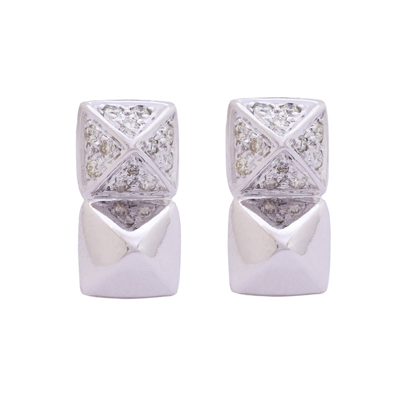 Earrings- Diamond in Sterling Silver