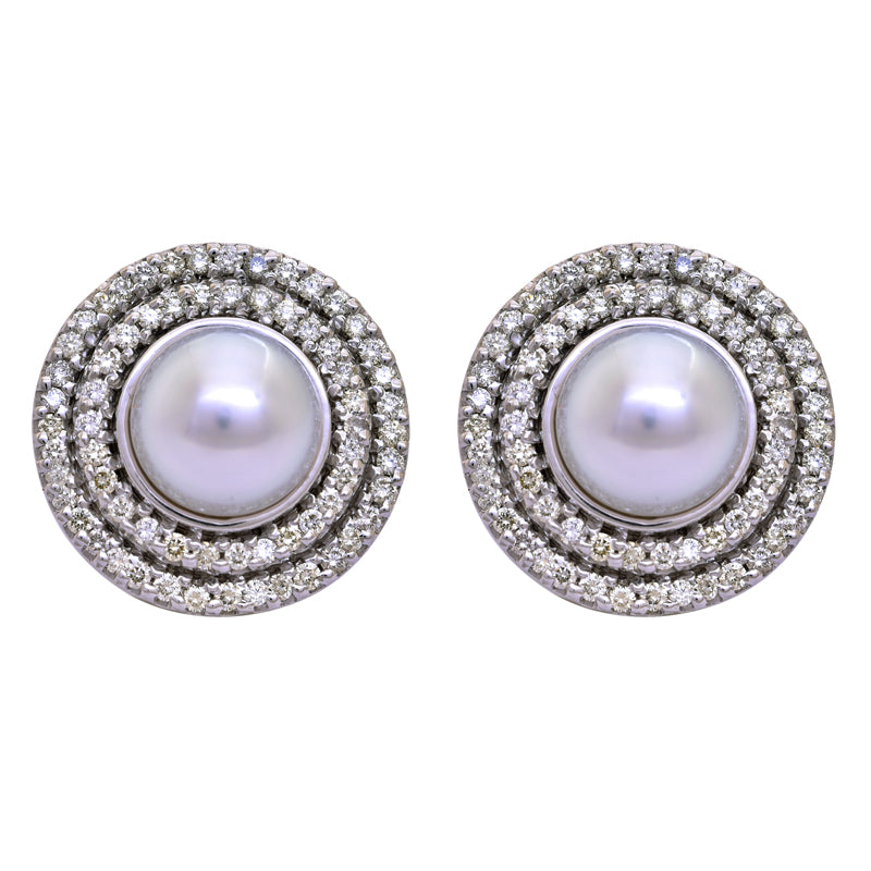 Earrings - South Sea Pearl and Diamond | Singhvi Jewels