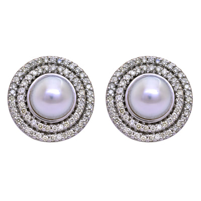 Earrings- South Sea Pearl and Diamond