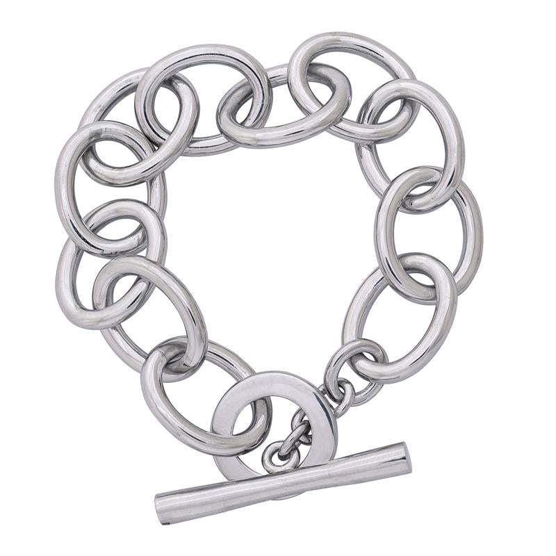 Toggle Bracelet- Sterling Silver (266ES) | Singhvi Jewels