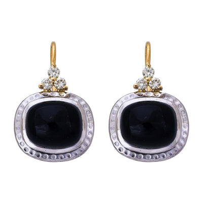 Earrings - Onyx And Diamond (27HM)