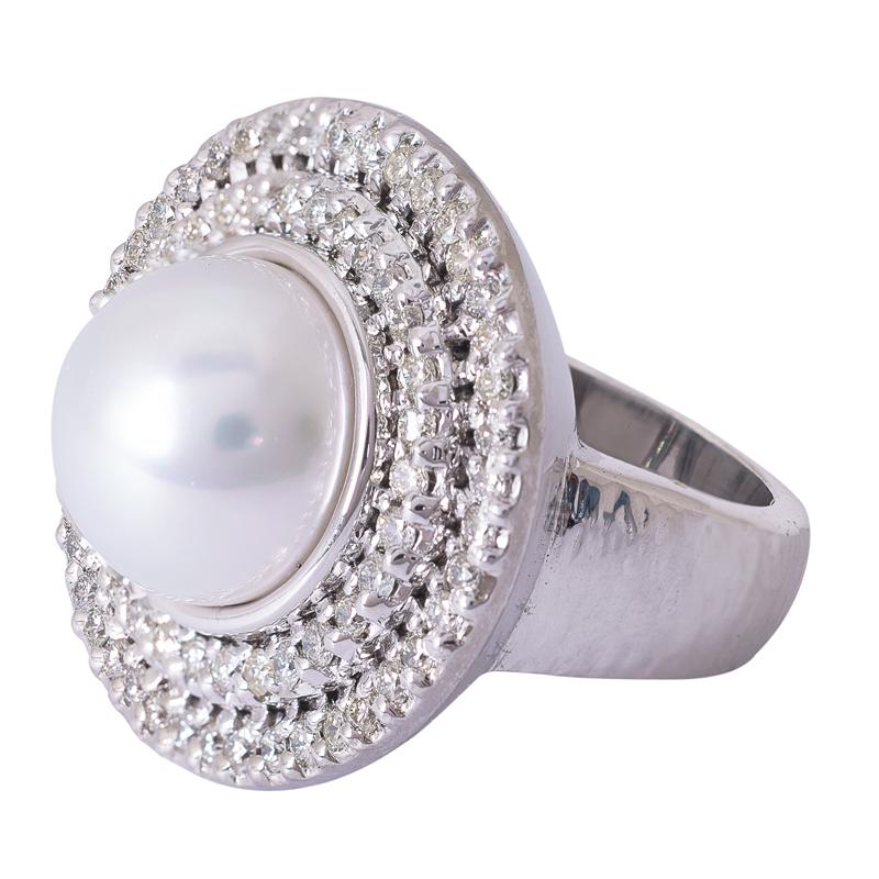 Ring- Pearl and Diamond