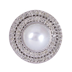 Ring- Pearl and Diamond