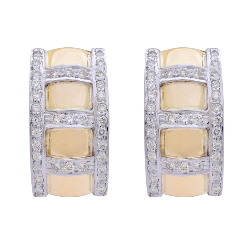 Earrings- Diamond in Gold and Silver