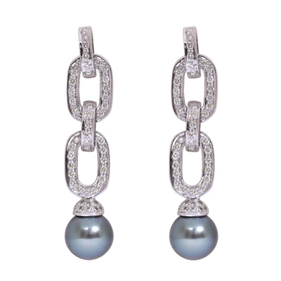 Earrings - South Sea Pearl And Diamond