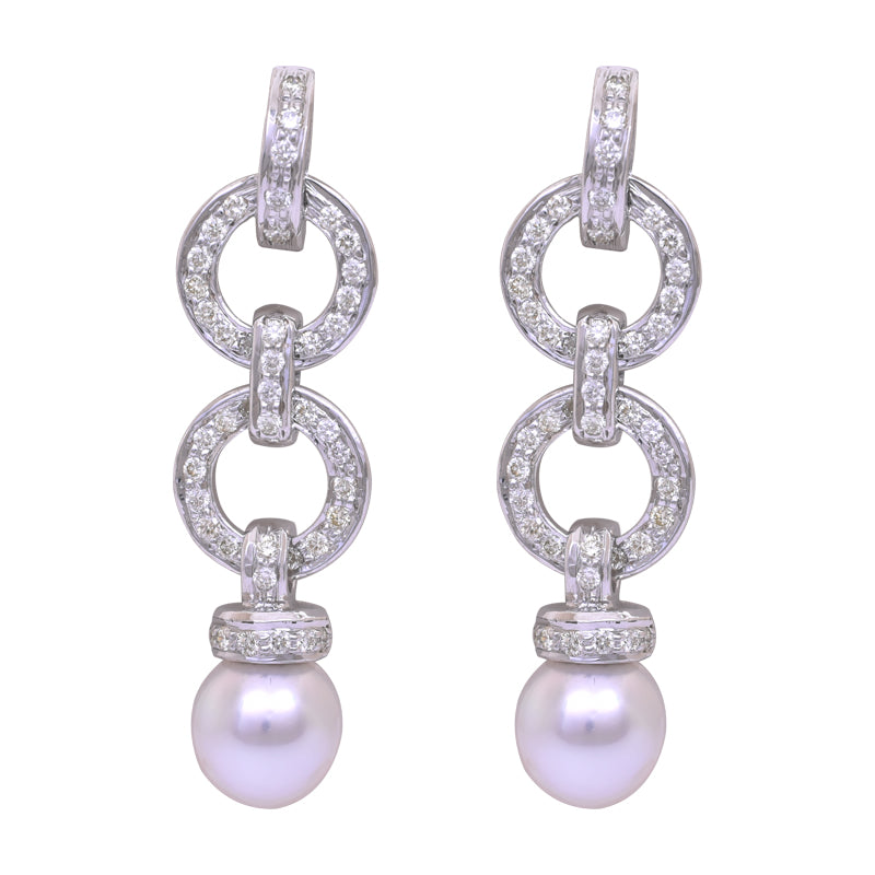 Earrings- South Sea Pearl and Diamond