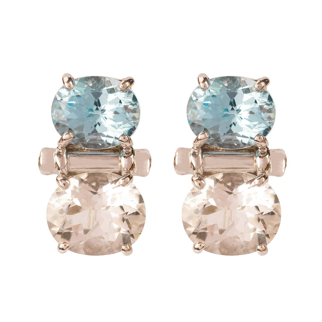 Earrings - Blue Topaz, Crystal and Diamond | Singhvi Jewels