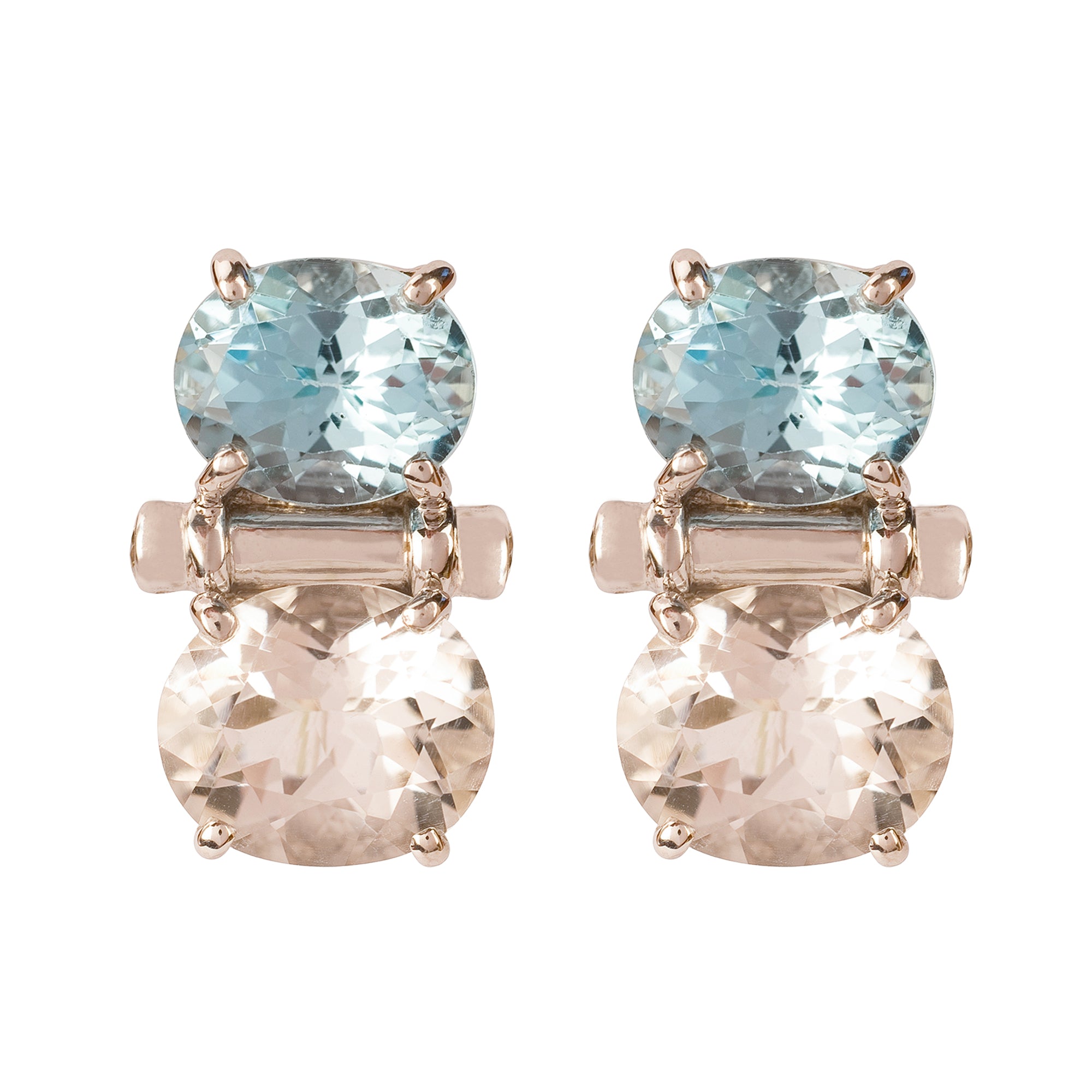 Earrings - Blue Topaz, Crystal and Diamond | Singhvi Jewels