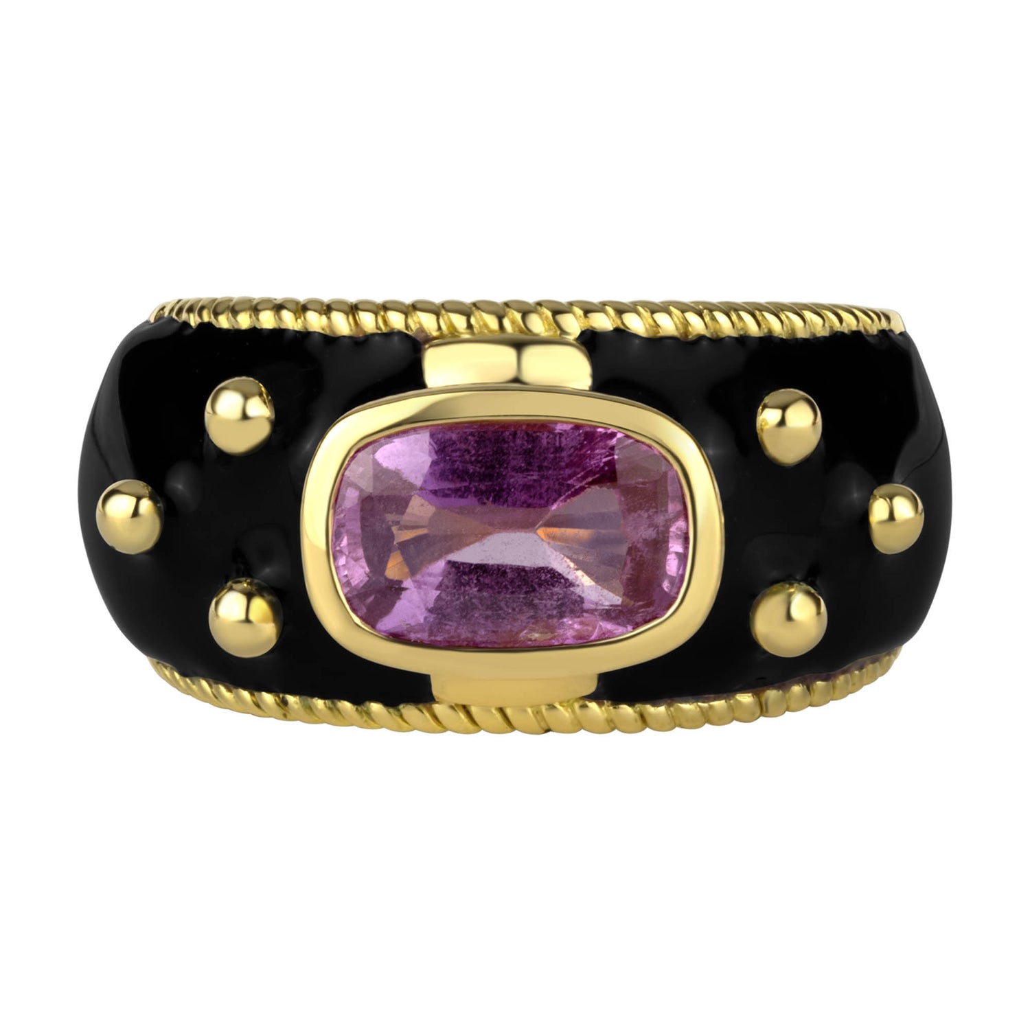 Ring- Pink Sapphire (enamel) (1795H) | Singhvi Jewels