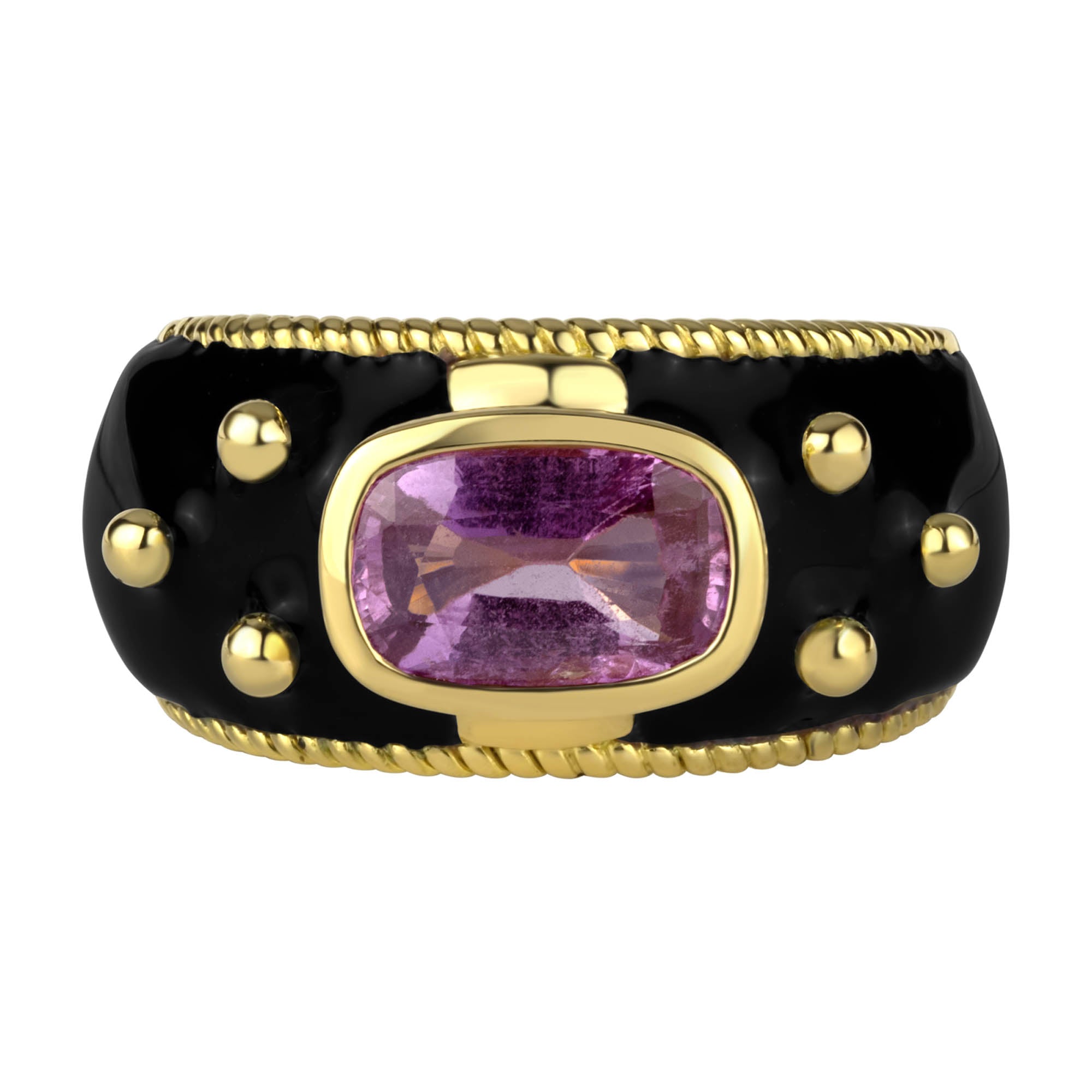 Ring- Pink Sapphire (enamel) (1795H) | Singhvi Jewels