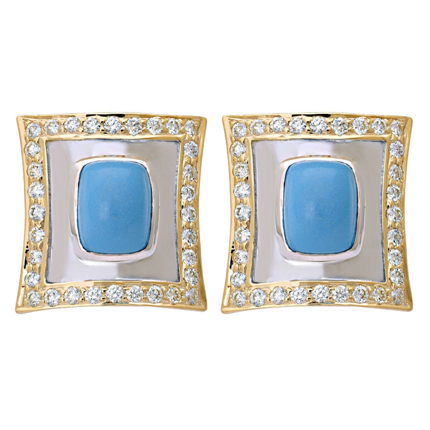 Earrings- Turquoise And Diamond | Singhvi Jewels