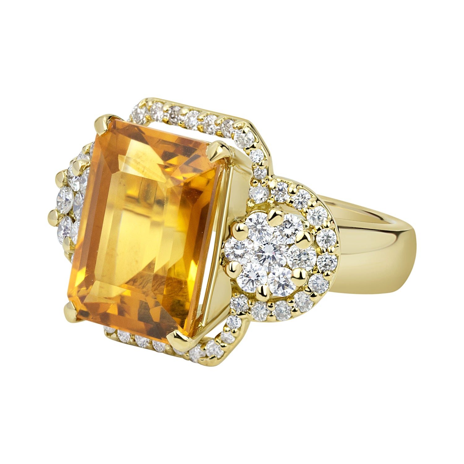 Ring - Citrine and Diamond | Singhvi Jewels