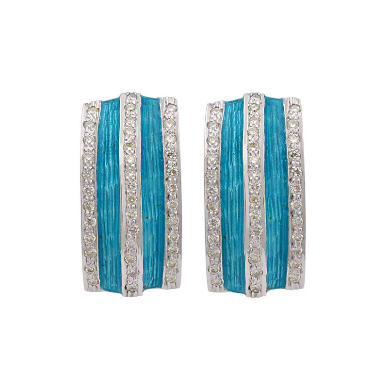Earrings- Diamond (Enamel) (163ES) | Singhvi Jewels