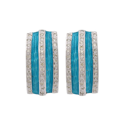 Earrings- Diamond (Enamel) (163ES)