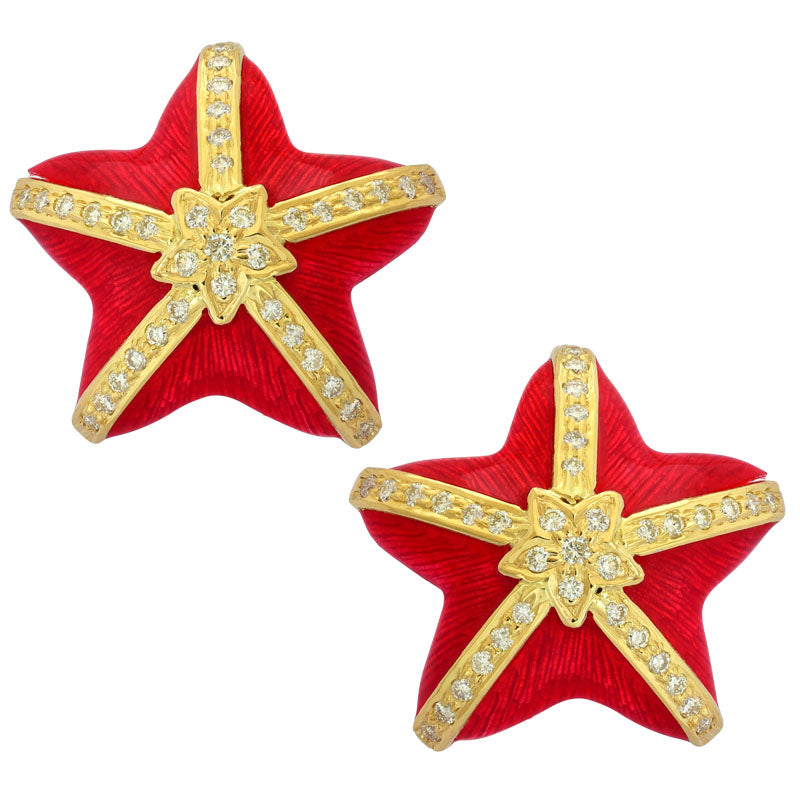 Earrings-Diamond (Enamel)