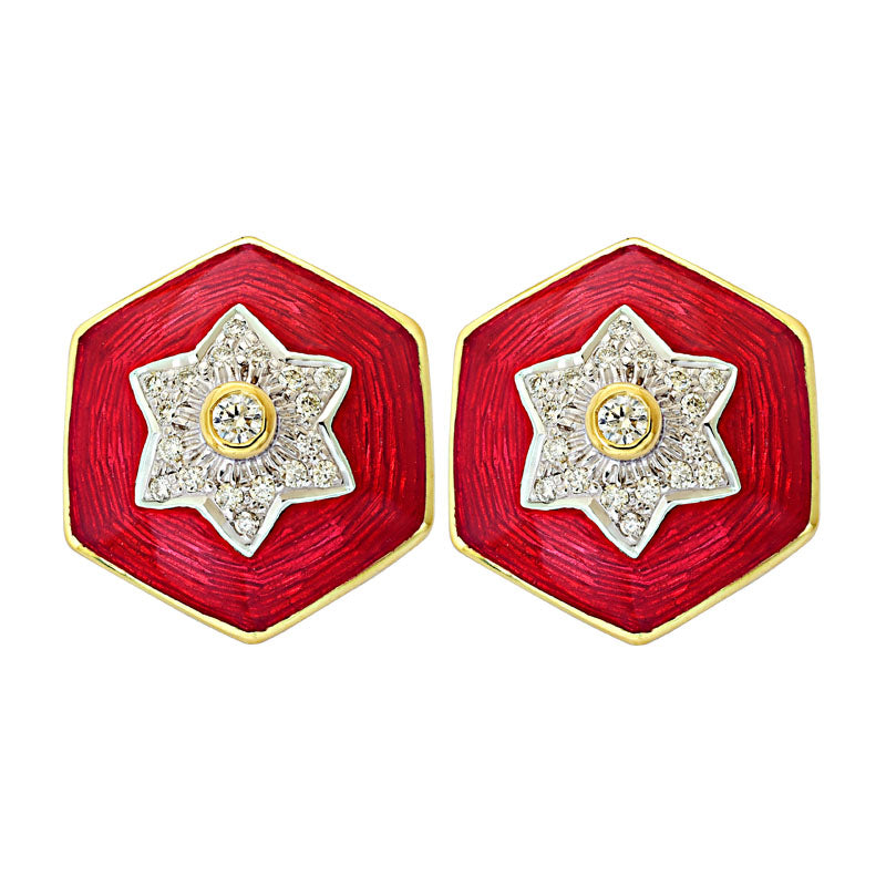 Earrings - Diamond (Enamel) | Singhvi Jewels