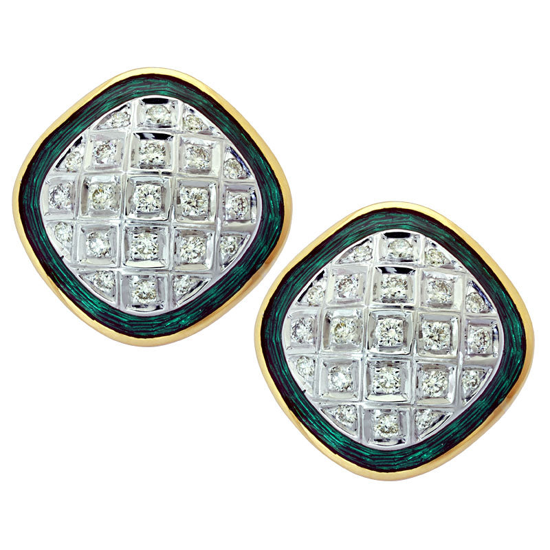 Earrings-Diamond (Enamel)