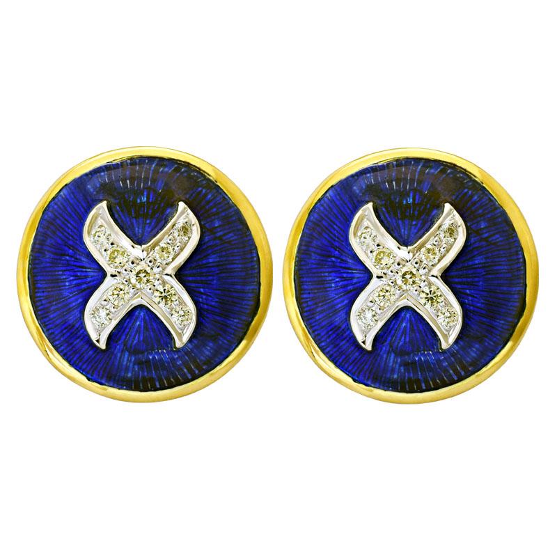Earrings-Diamond (Enamel)