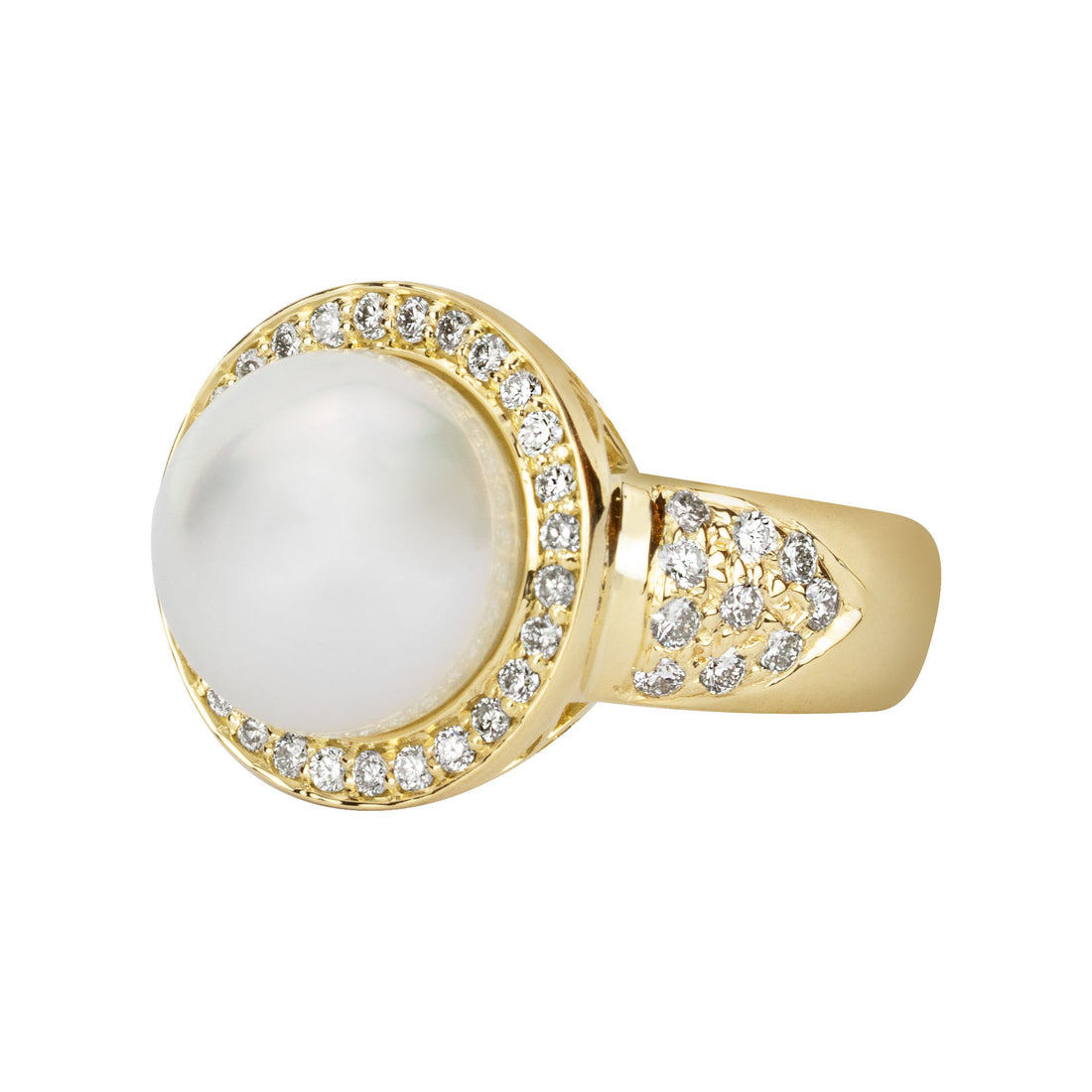 Ring - South Sea Pearl and Diamond | Singhvi Jewels