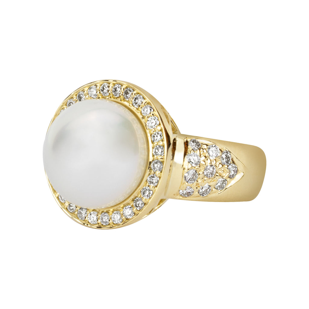 Ring - South Sea Pearl And Diamond
