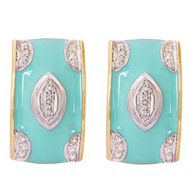 Earrings - Diamond (Enamel) (41AM)
