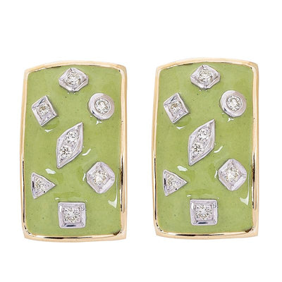 Earrings- Diamond (Enamel)  (41BM)