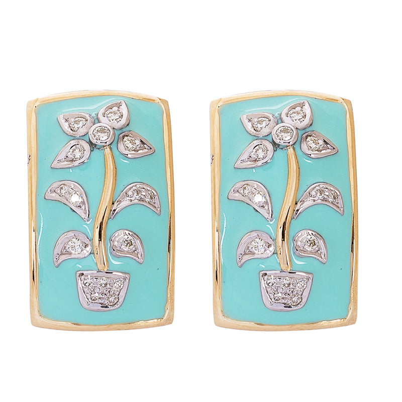 Earrings - Diamond (Enamel) | Singhvi Jewels