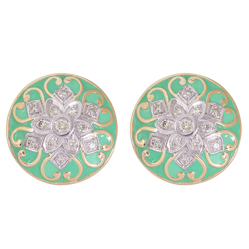 Earrings- Diamond (Enamel)
