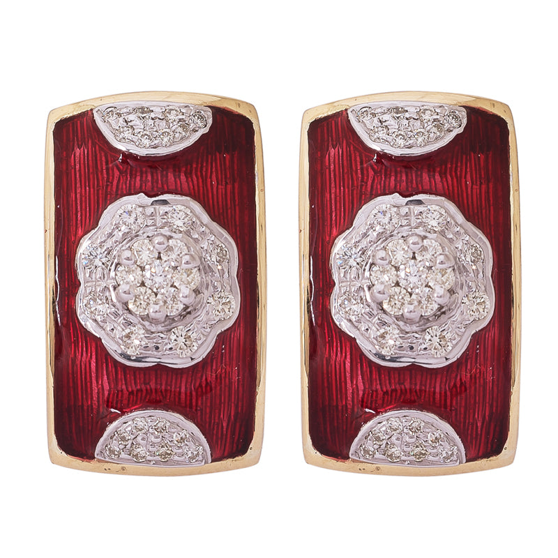 Earrings - Diamond (Enamel) | Singhvi Jewels