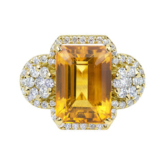 Ring - Citrine And Diamond