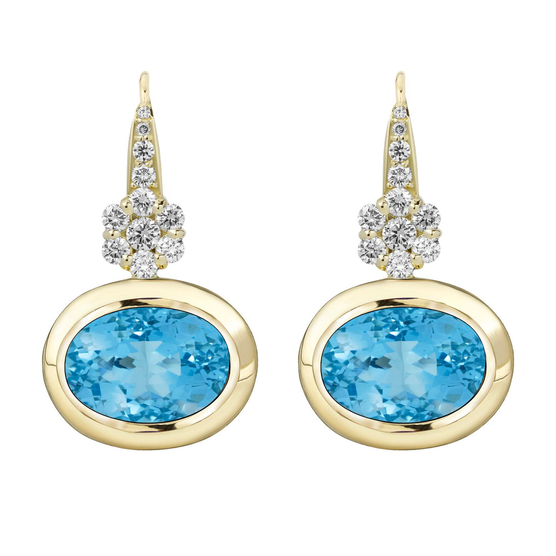 Earrings - Blue Topaz and Diamond | Singhvi Jewels