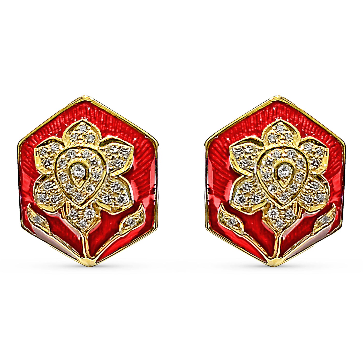 Earrings- Diamond (Enamel) | Singhvi Jewels