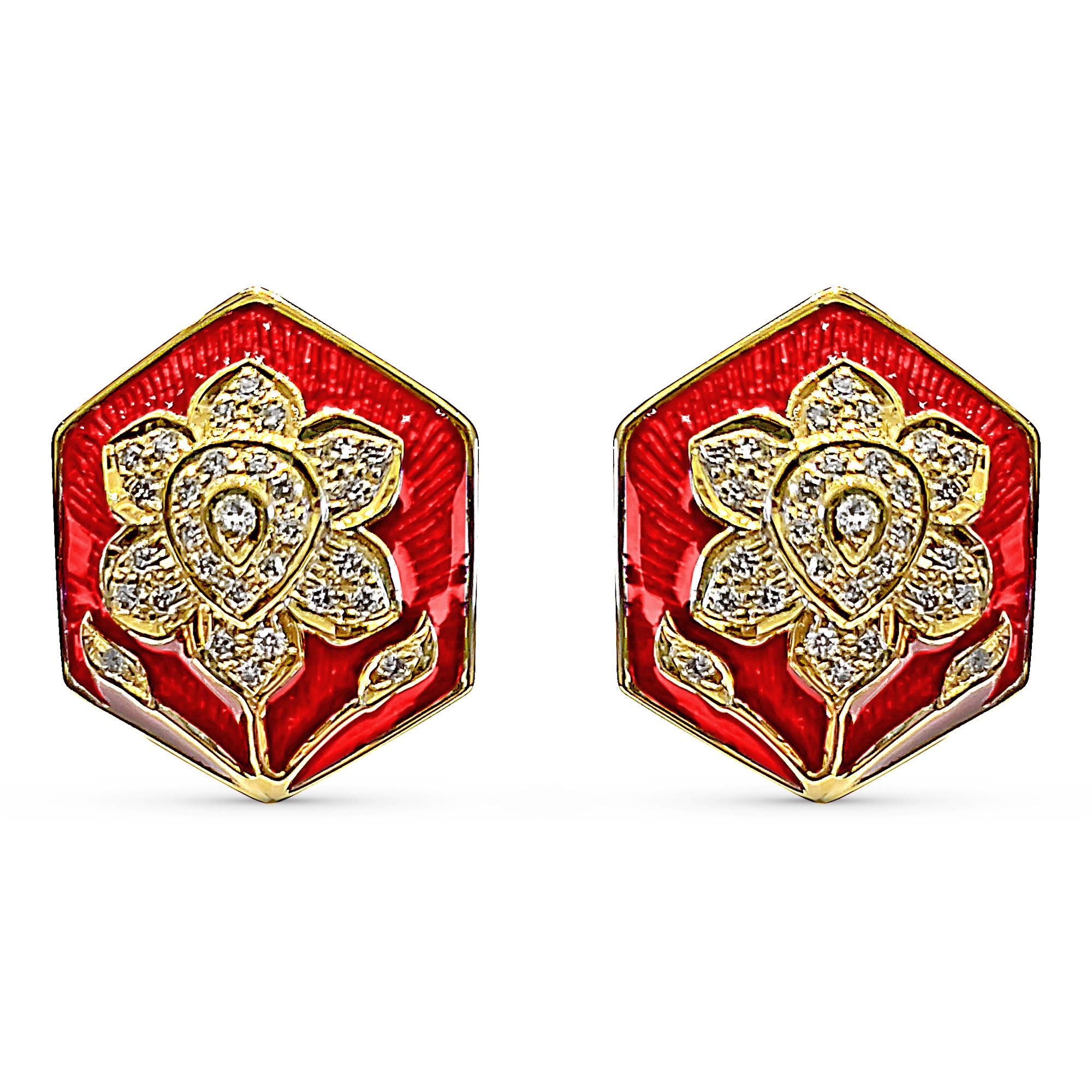 Earrings- Diamond (Enamel) | Singhvi Jewels