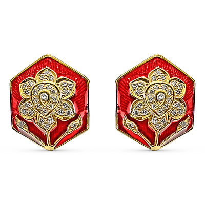 Earrings- Diamond (Enamel)