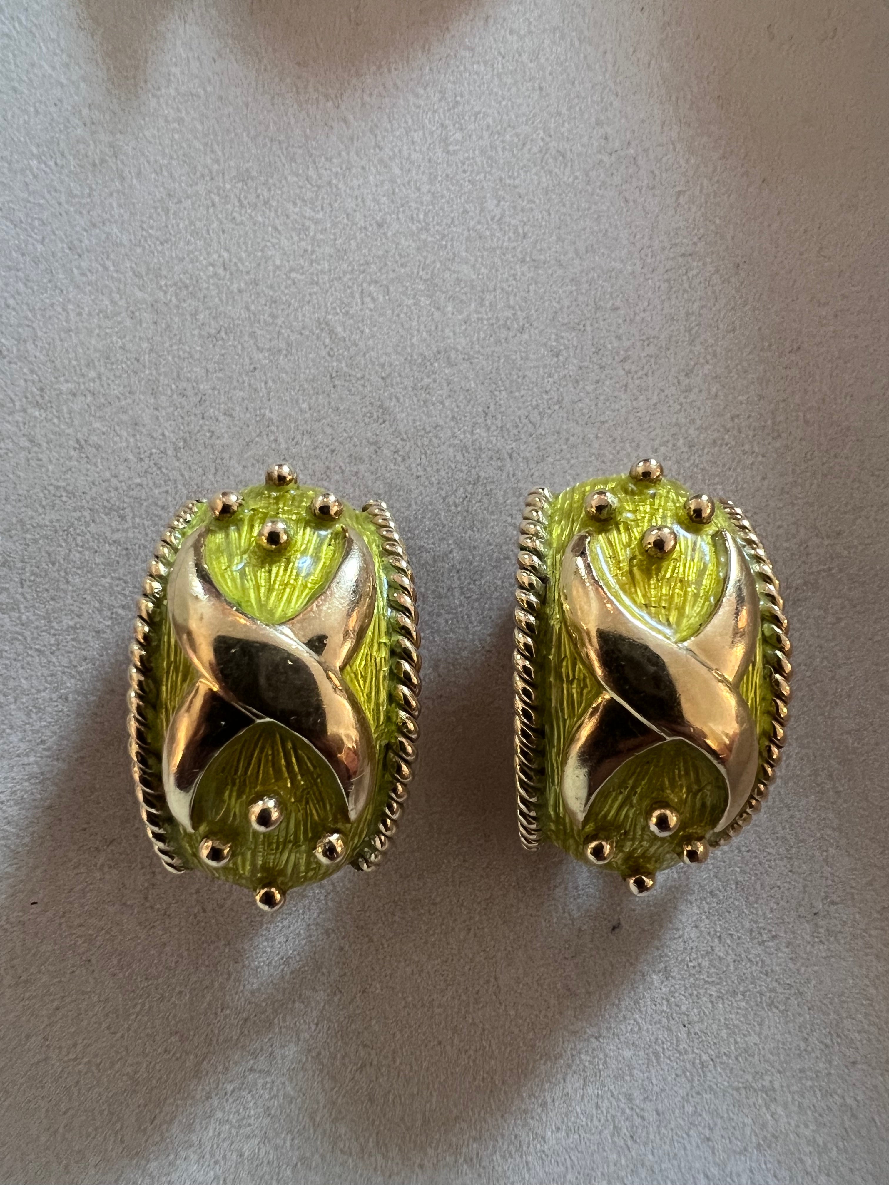 Repair - Earrings - Enamel in 18K Gold | Singhvi Jewels