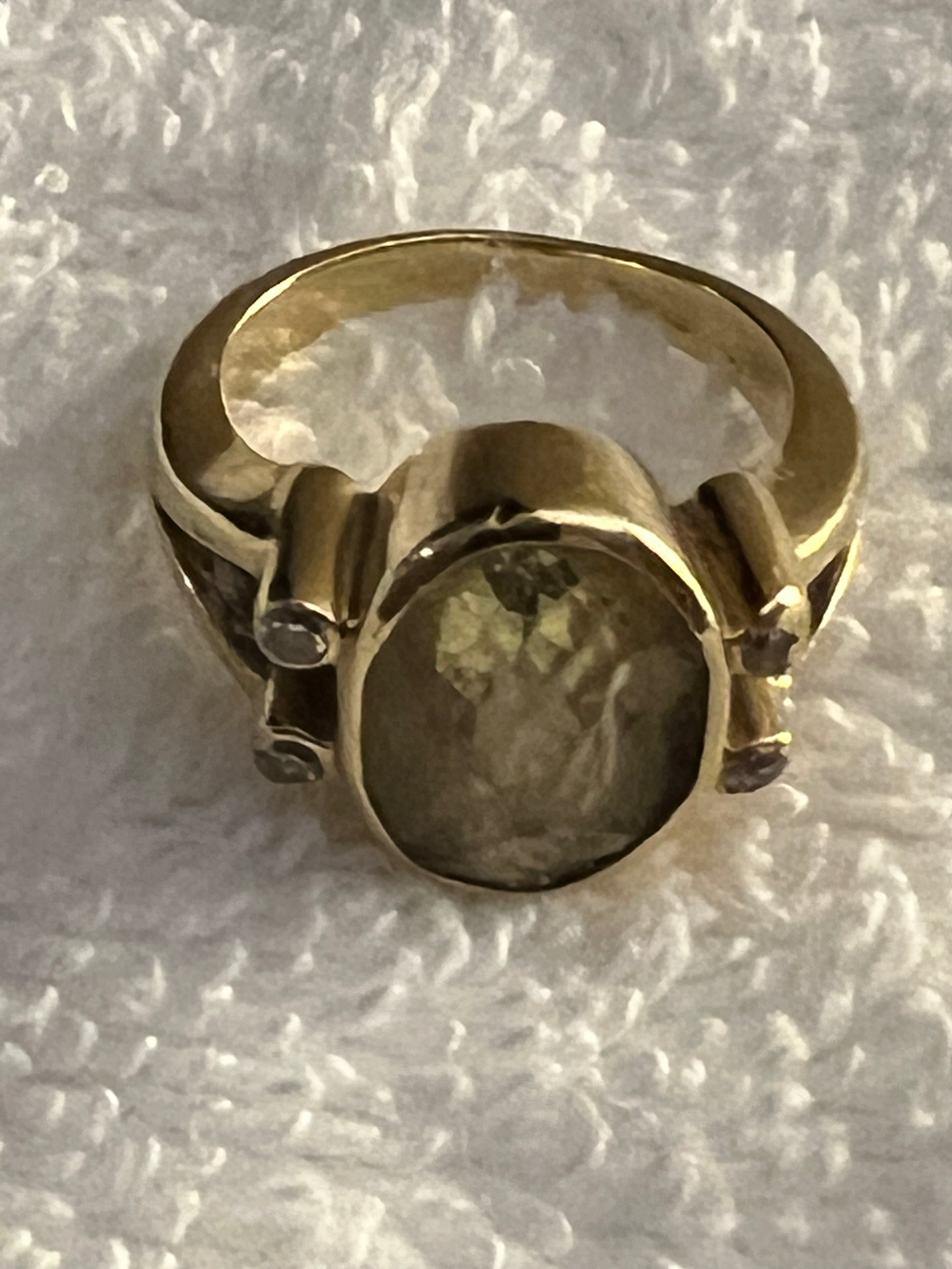 Repair - Lemon Quartz and Diamond in 18K Gold | Singhvi Jewels